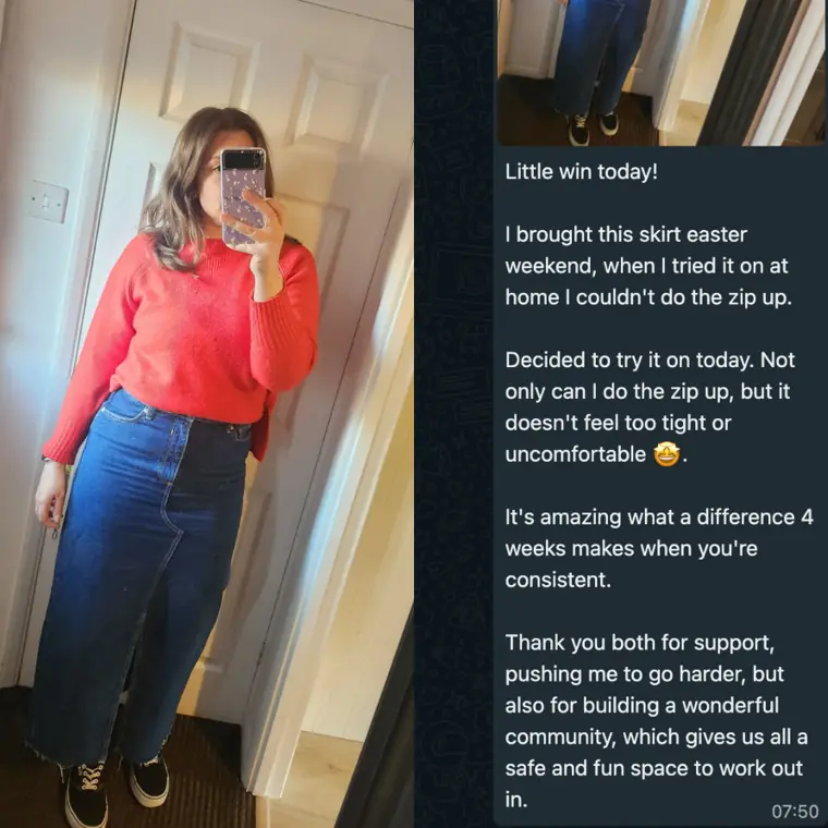 Sara C. — Hōm member progress photo